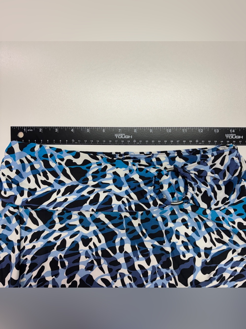 Robert Louis Blue Animal Print Maxi Skirt L Boho Resort Y2K - Picture 8 of 10